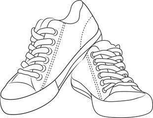 sport shoes vector illustration