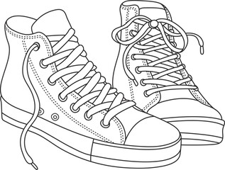 sport shoes vector illustration