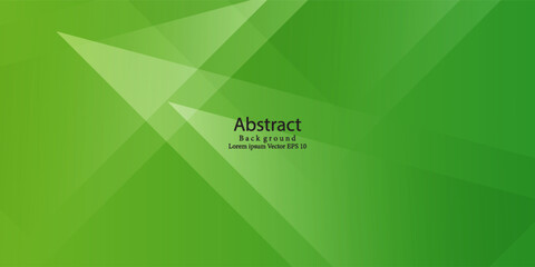Modern Abstract Green Geometric Background with Overlapping Transparent Triangles. Suit for banner, web, brochure, pamflet and presentation
