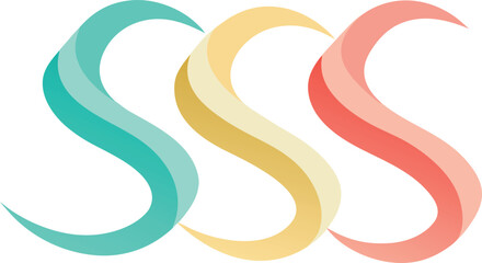 Obraz premium Abstract flowing ribbons vector illustration for scalable graphic design projects