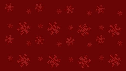 red background with snowflakes