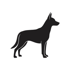 Fototapeta premium black silhouette of a dog