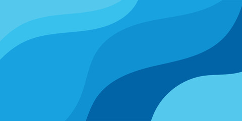 Abstract Blue Wavy Background. Suit for banner, web, brochure, pamflet and presentation