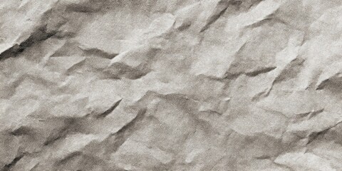 Close up view reveals intricate creases and texture of aged, crumpled paper material