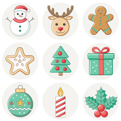 Minimalist Christmas Tree with Gifts. Minimalist flat vector illustration of a stylized Christmas tree with three geometric gift boxes at the base. Clean lines, no textures, isolated. 
