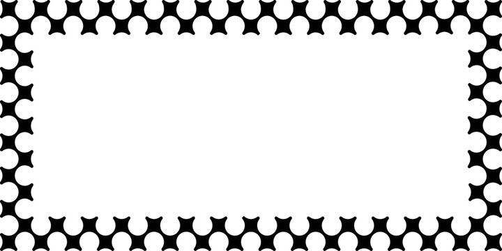  geometric circular border frame pattern for clean modern graphic layout.