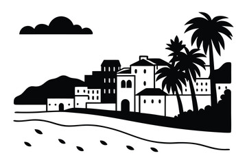 Obraz premium Nice French Riviera Beach Promenade and Pastel Buildings