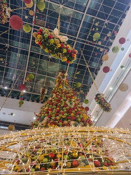 Christmas decoration in Analia Franco Shopping mall. Tatuape, Sao Paulo, Brazil.