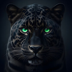 Obraz premium close up portrait of a blank panther.