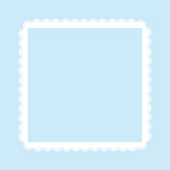 Simple white lace frame, square tag, label