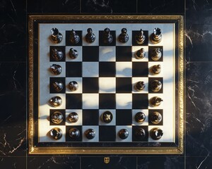 Chessboard top view strategy game