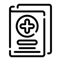 Obraz premium medical report line icon