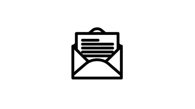 Minimalist Mail Icon Opening and Closing Animation.