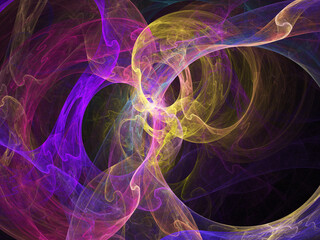 Fractal colored abstract on black background