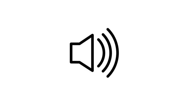 Minimalist Speaker Icon Muting and Unmuting Animation.