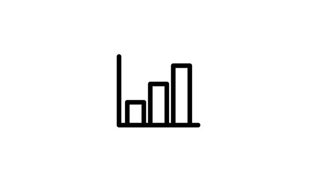 Simple Animated Bar Chart Icon for Data Visualization.