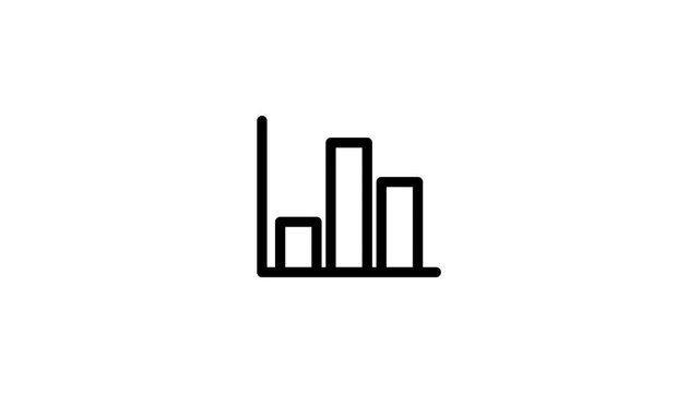 Simple Financial Graph Animation on a White Background.