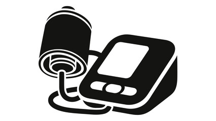 Digital blood pressure monitor for home health tracking and medical checkups showing vital signs on screen