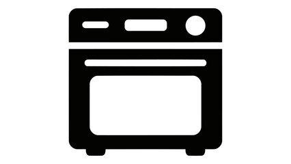 Modern smart oven icon for cooking and baking food with precise digital heat control and advanced technology