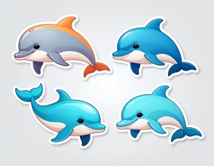 Naklejka premium dolphin sticker for kids