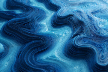 Fototapeta premium abstract swirling blue lines create a dynamic organic texture