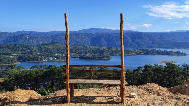 Umiam Lake, a popular tourist destination and artificial reservoir near Shillong, Meghalaya, India, known for its scenic beauty, water sports, and role in hydroelectric power generation.	
