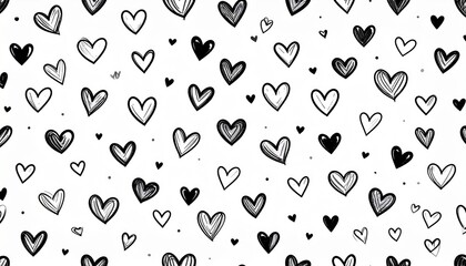 vector seamless pattern with hearts