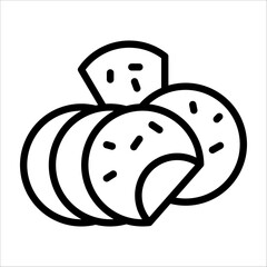 A simple single chinese chong you bing icon for design element or coloring book element