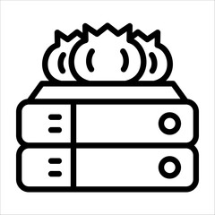 A simple single chinese dim sum icon for design element or coloring book element