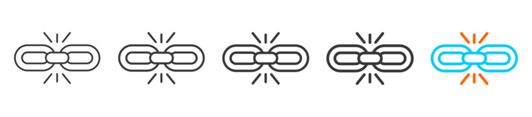 backlink icon set multiple style collection	