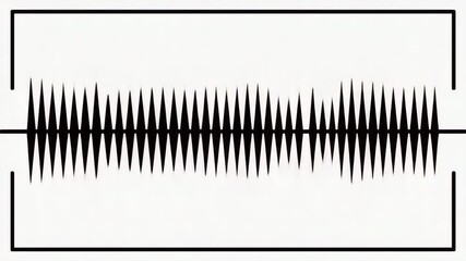 Dynamic sound wave visualization with sharp peaks and minimalist design, perfect for audio production, music technology, or data analysis projects, conveying precision and clarity