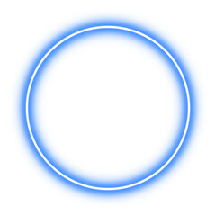 Glowing blue neon circle