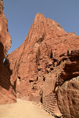 The Tianshan Grand Canyon or Kesileya Grand Canyon is a stunning natural feature in Xinjiang, China, characterized by its distinctive red canyons, formed by millions of years of wind and rain erosion.