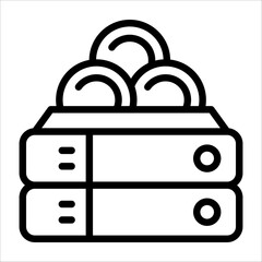 A simple single chinese mantou icon for design element or coloring book element