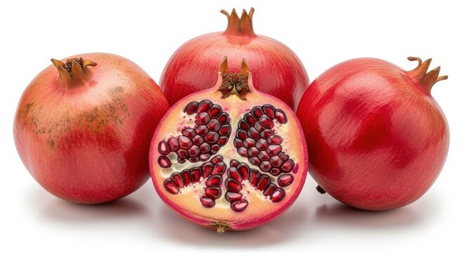 Fresh pomegranates ready to be eaten, a healthy and delicious snack or addition to any meal