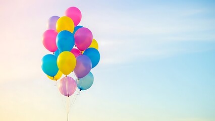 Obraz premium Bunch of Balloons Against a Blue Sky