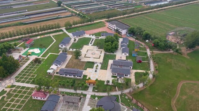 Aerial view of Shui Gao Manor in Xiqing District, Tianjin