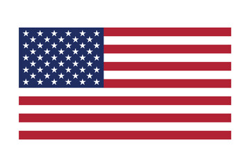 The national flag of the united states of america featuring thirteen horizontal stripes of red and white and a blue canton with fifty white stars
