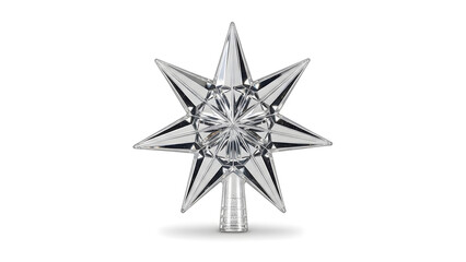Fototapeta premium silver star on white background
