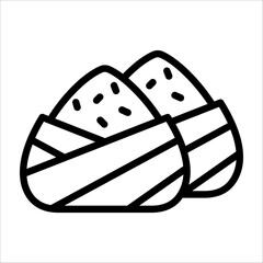 A simple single chinese zongzi icon for design element or coloring book element