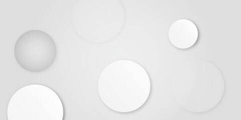 Abstract vector background with circles. white abstract background with realistic circles.  white circles of different sizes. Design for poster, brochure, flyer, banner template, book cover, wallpaper
