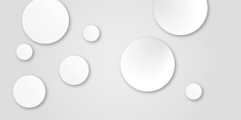 Abstract vector background with circles. white abstract background with realistic circles.  white circles of different sizes. Design for poster, brochure, flyer, banner template, book cover, wallpaper