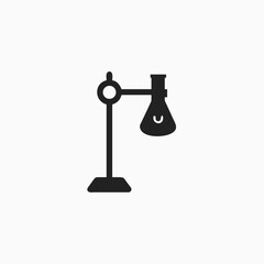 lab lamp vector icon silhoutte template