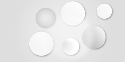 Abstract vector background with circles. white abstract background with realistic circles.  white circles of different sizes. Design for poster, brochure, flyer, banner template, book cover, wallpaper