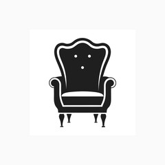 Fototapeta premium leather chair vector logo icon silhoutte template