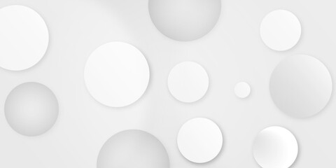 Abstract vector background with circles. white abstract background with realistic circles.  white circles of different sizes. Design for poster, brochure, flyer, banner template, book cover, wallpaper