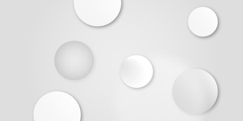 Abstract vector background with circles. white abstract background with realistic circles.  white circles of different sizes. Design for poster, brochure, flyer, banner template, book cover, wallpaper