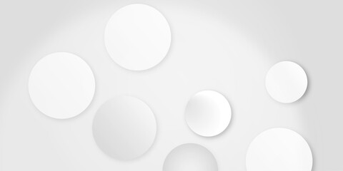 Abstract vector background with circles. white abstract background with realistic circles.  white circles of different sizes. Design for poster, brochure, flyer, banner template, book cover, wallpaper