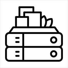 A simple single chinese tofu icon for design element or coloring book element