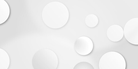 Abstract vector background with circles. white abstract background with realistic circles.  white circles of different sizes. Design for poster, brochure, flyer, banner template, book cover, wallpaper